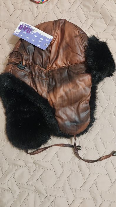 Зимняя шапка-ушанка детская