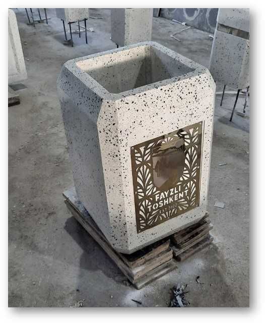 Skameyka, urna va latok / Скамейка, урна ва лoток