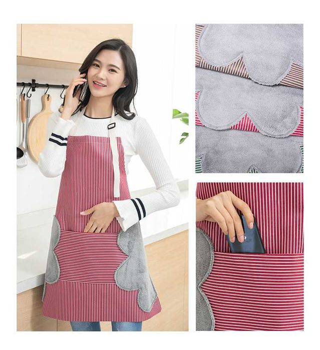 Женский фартук, водонепроницаемый кухонный фартук