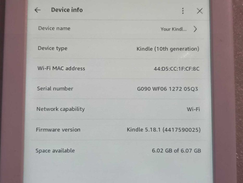 E-reader Amazon Kindle Touch 2019 J9G29R 6" 4Gb 10th Gen. iluminat