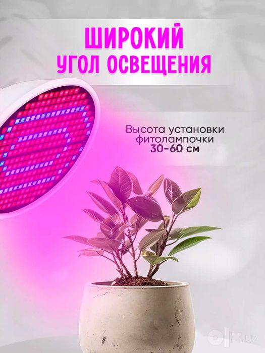 Фитолампа полного спектра, 300LED, 30Вт, SMD2835, Red+Blue, Цоколь E27