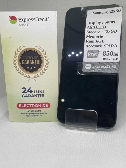 Samsung A25 5G 128GB 6GB  (Ag43 Falticeni B4372) - 24 Luni Garantie!