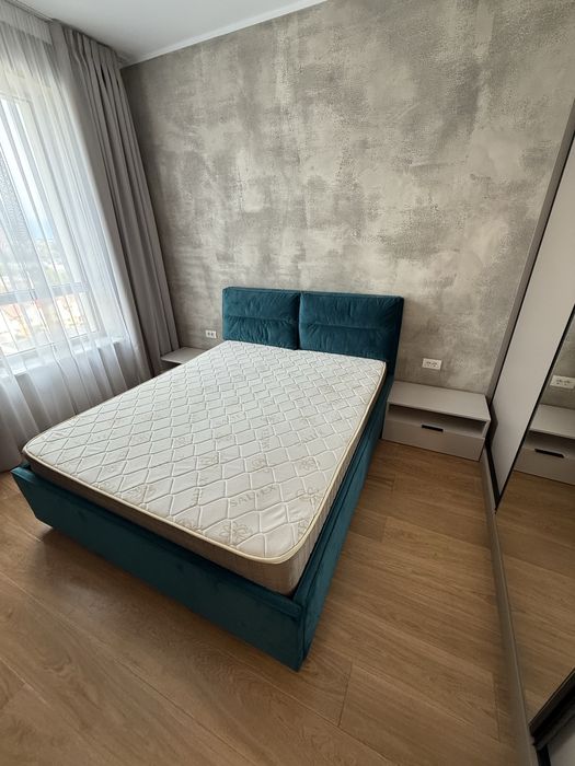 Pat din material catifelat+saltea, 1.60 m Bucuresti Sectorul 1 • OLX.ro