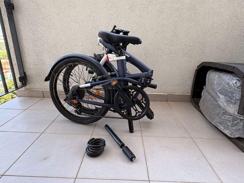 Bicicletă pliabilă B’Twin Tilt 500 – cadru aluminiu, 7 viteze