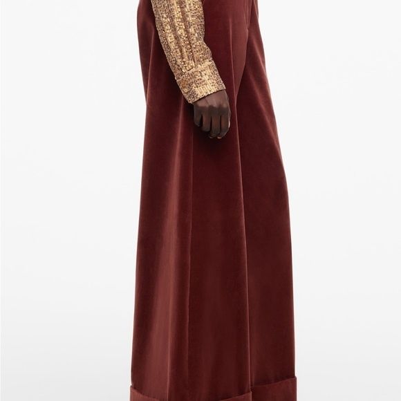 Pantaloni palazzo din catifea Zara Studio