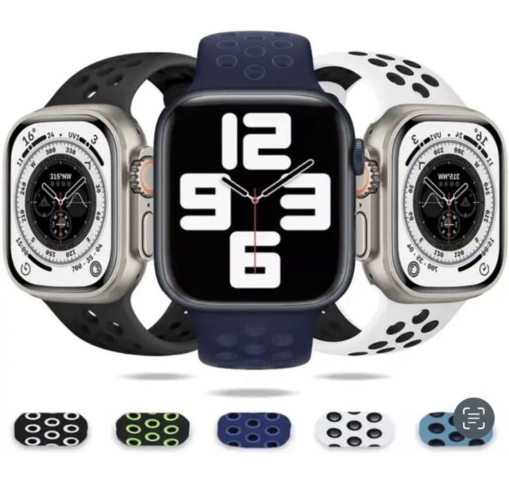 Curea Husa Silicon Catifea Perforata Gauri Incarcator Ceas Apple Watch