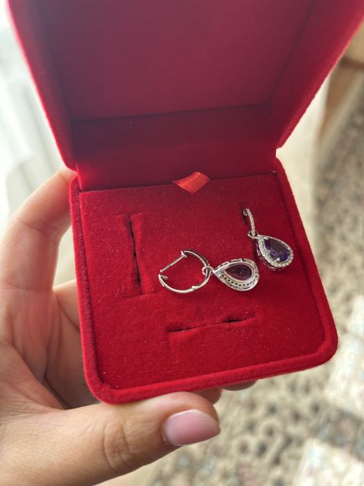 Серьги из белого золота