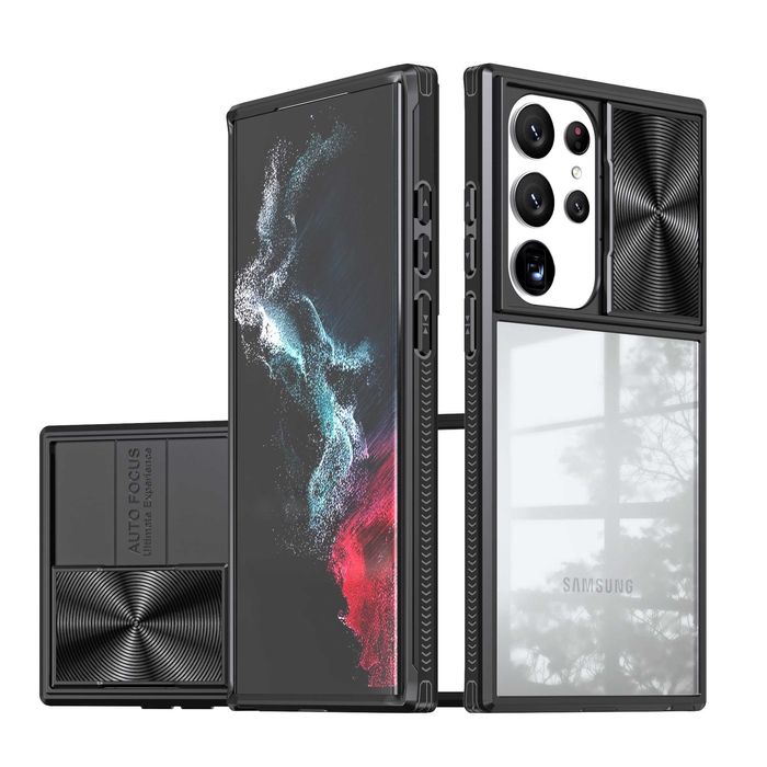 Husa transparenta cu protectie metalică pt Samsung Galaxy S23 Ultra 5G