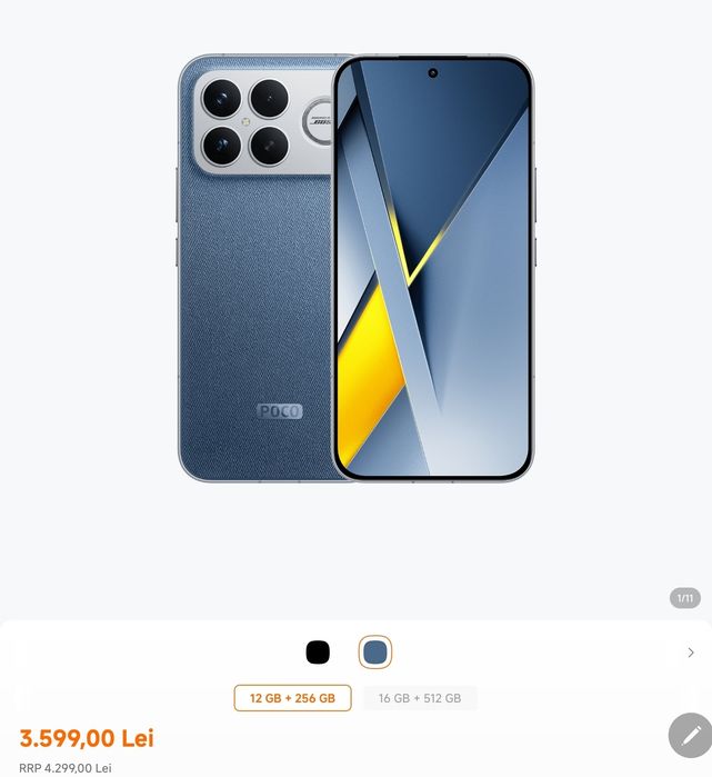Poco F8 Ultra denim 12/256gb SIGILATE,Garantie 2ani Xiaomi