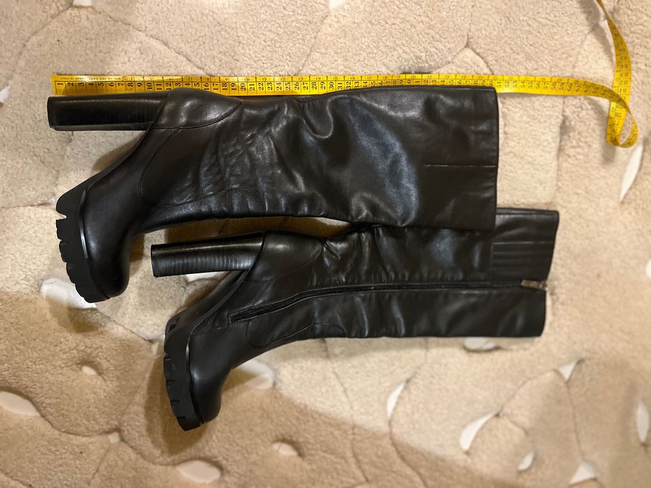 Cizme ușor îmblănite Piele naturală Glossy