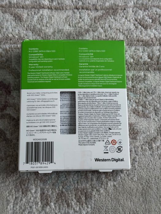 Vand ssd WD Green 240GB sata3 M2 2280, in gar