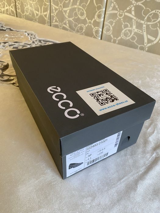 Туфли Ecco черные кожаные