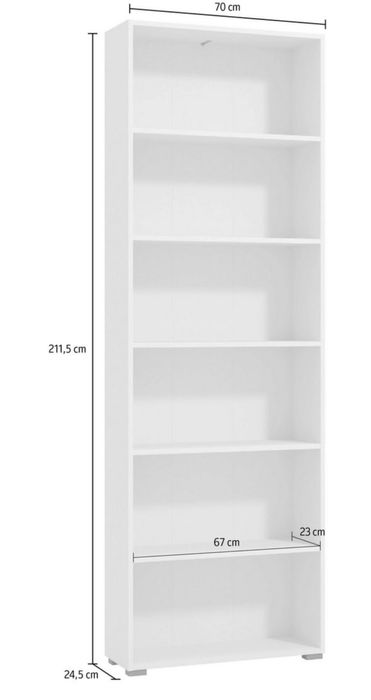 Biblioteca cu 6 polite de depozitare