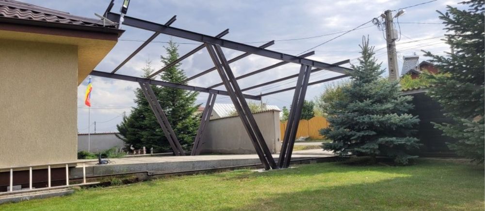 Pergola auto/ copertina metalica/ carport auto pe structura metalica