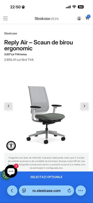 Reply Air – Scaun de birou ergonomic Steelcase