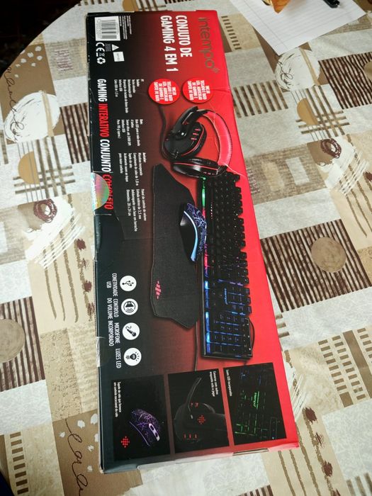 Intempo-Нов Комплект геймърска мишка, клавиатура, слушалки и пад