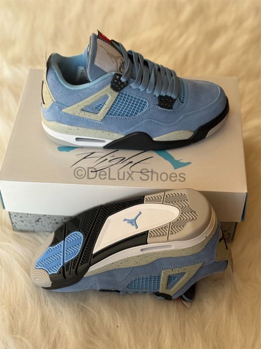 Jordan 4 Retro Univesrity Blue Nike Air Tech Grey High