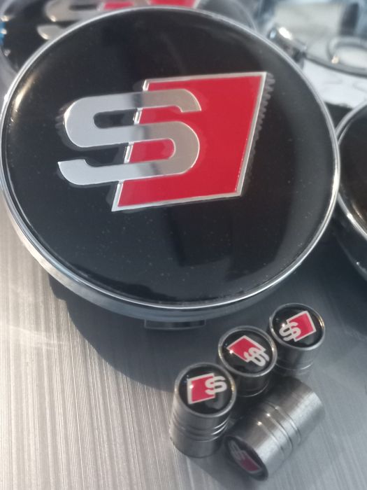 Audi - set 4 capace si ventile pentru jante aliaj