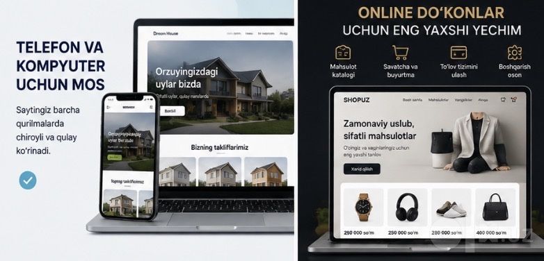 Web site yaratib beramiz