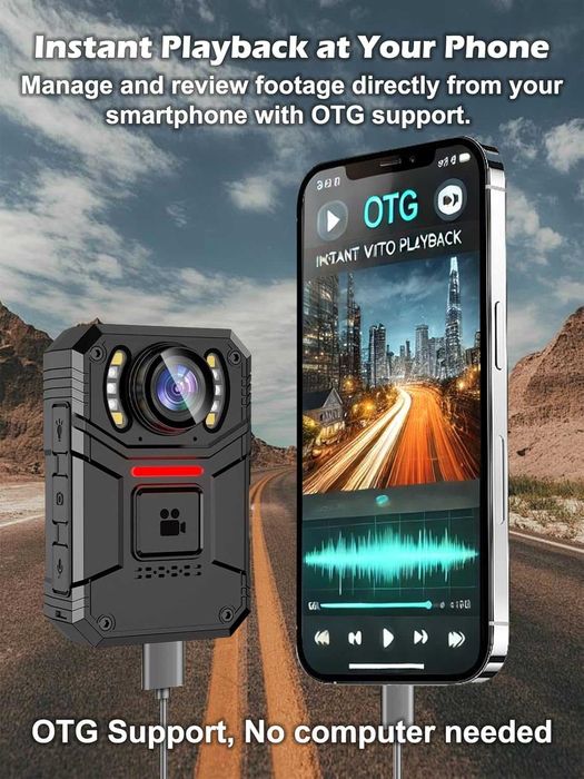 Мини полицейска камера SPIKECAM Z15 – HD видео, нощно виждане