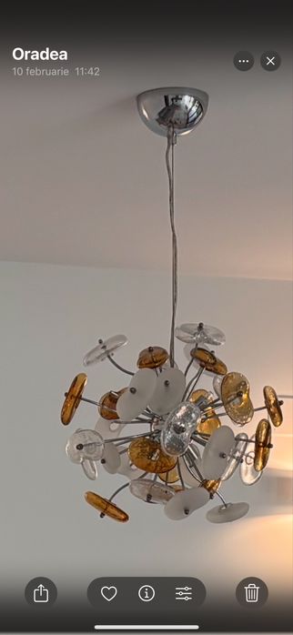 Candelabru modern din sticla+aplica perete