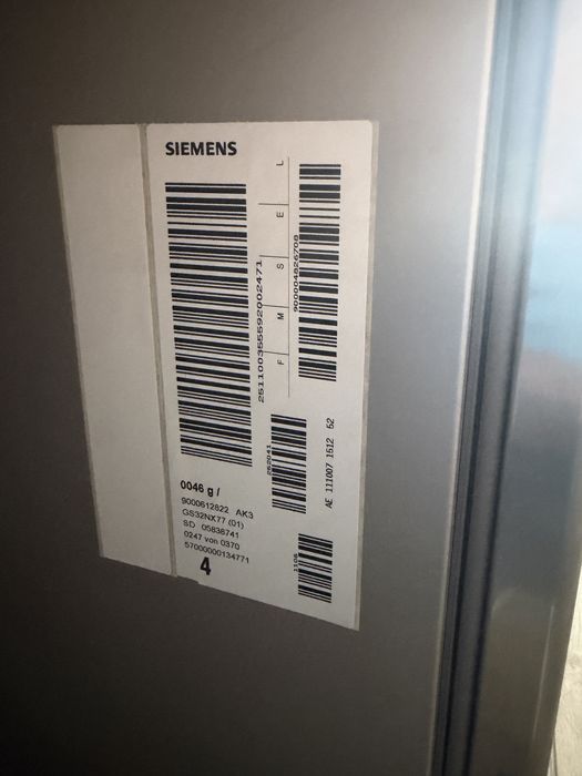 Фризер Siemens GS32NX77 No Frost – Инокс