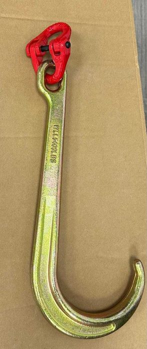 Cârlig tip J 15" pentru tractări și recuperări auto, cu ochete