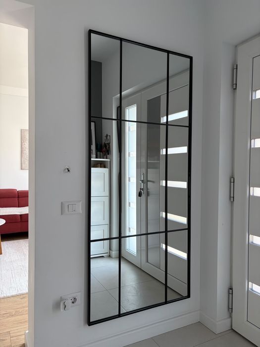 Oglinda neagra cu dungi 180x80