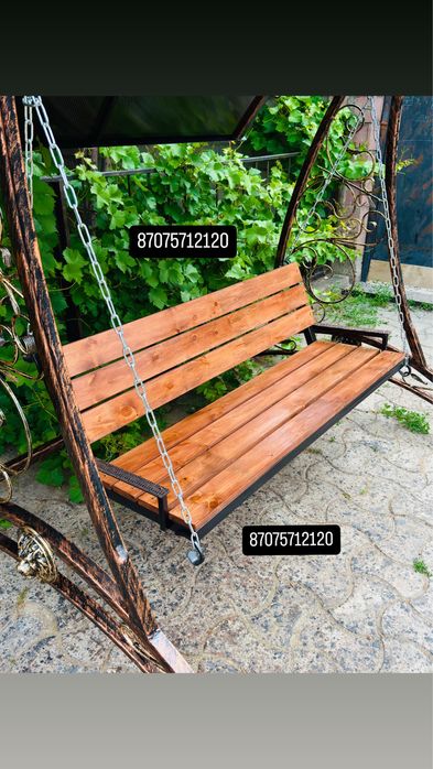 Кованые садовые качели