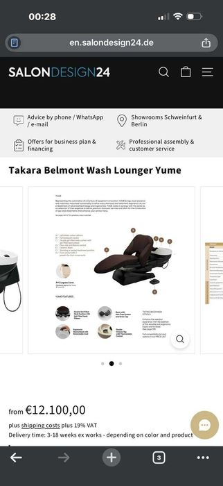 head spa - scafe par takara belmont
