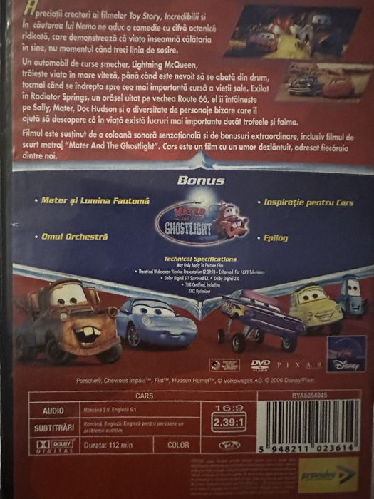 Dvd film lego fulger mcqueen