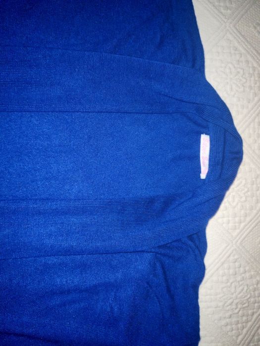 Cardigan varsta 9 - 10 ani purtat o data de culoare bleomaren