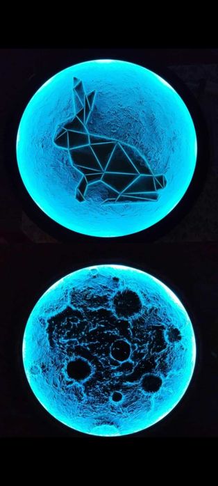 Pictura decoratiune 3D iluminata cu led colorat diferite marimi