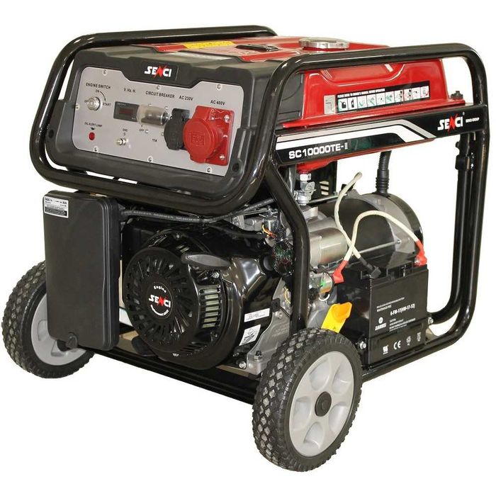 Generator de curent SENCI SC10000TE TOP putere maxima 8,5 kW/400V 2,8 kW/230V pornire electrica motor benzina fara ATS