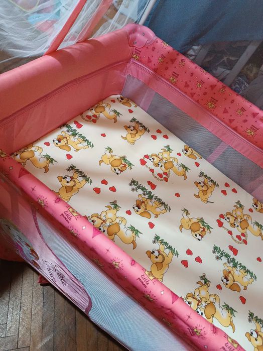 Детска кошара Lorelli Magic Sleep - Princess, розова