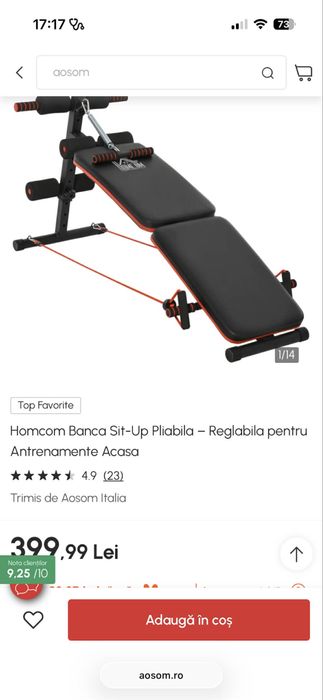 Homcom banca fitness noua, sigilata