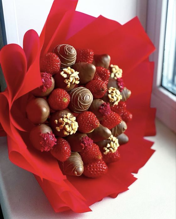 Букет из клубники в шоколаде