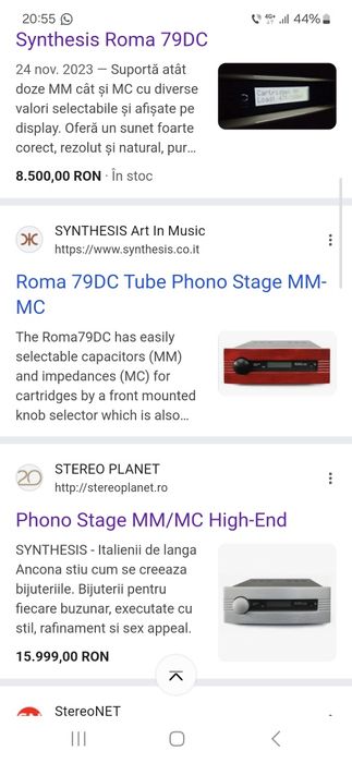 Synthesis Roma 79DC pre phono pe lampi clasa A REDUCERE