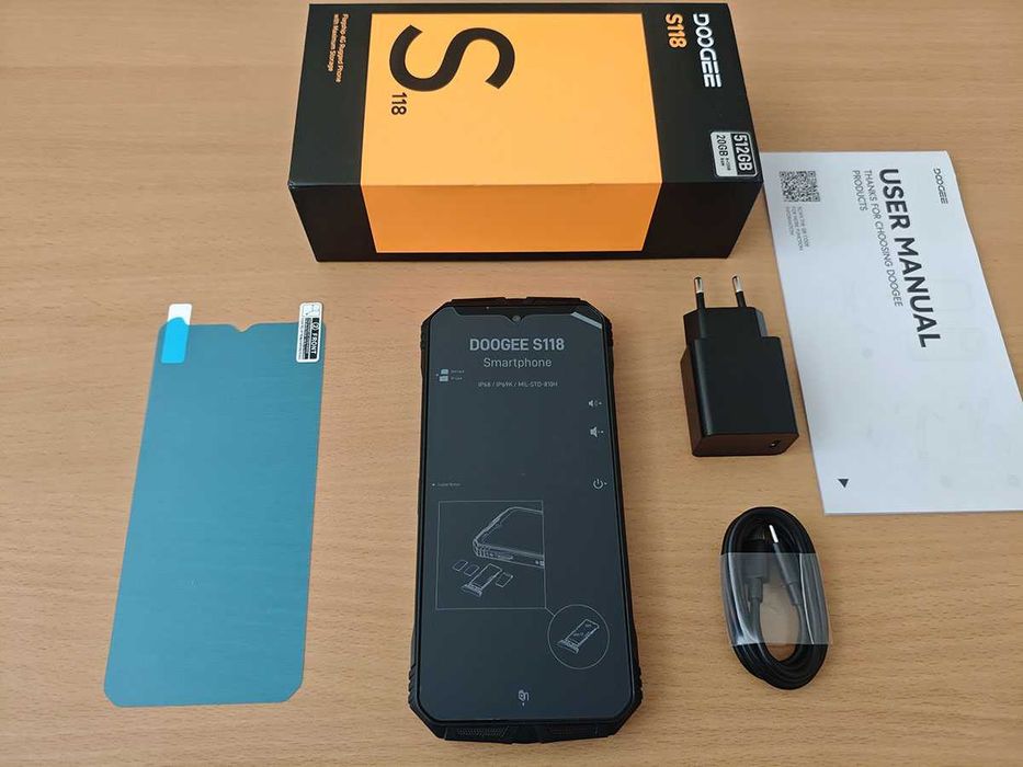 Нов Doogee S118, 512гб, удароустойчив, 10800mah, нощна камера