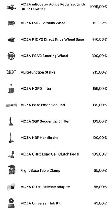 Moza Racing Set + Simulator cockpit от Sim-Labs