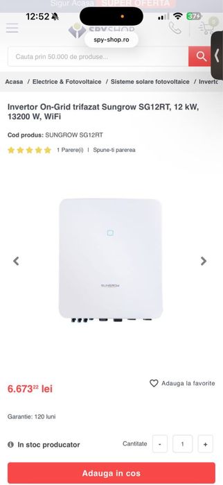 Invertor On-Grid trifazat Sungrow