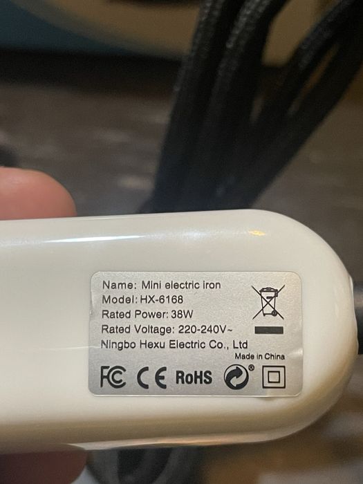 Fier de calcat pentru camping si calatorii, 38W, 220V, Alb