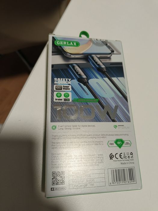 Cablu Date Afisaj, 100W, USB C, Super Charging