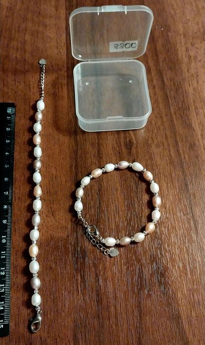 Бусы Белый агат, СССР.