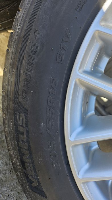 Jante BORBET 16" 5x112 Audi VW Skoda Seat + Anvelope HANKOOK DOT 2022