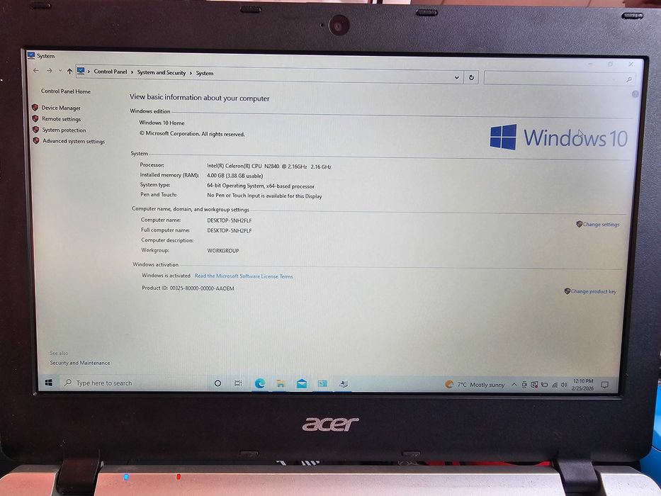 Laptop Acer E3-112
