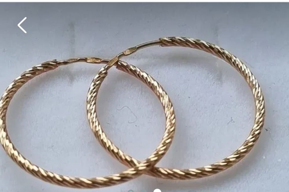 Золотые серьги, 585 пробы