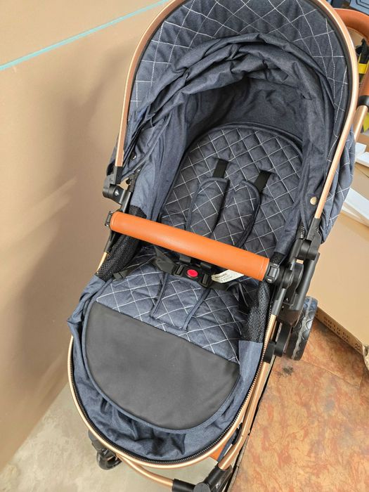 Бебешка количка 3 в 1, синьо