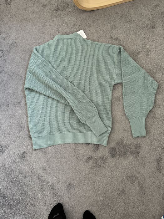 Jerseu tricotat, verde, marime S