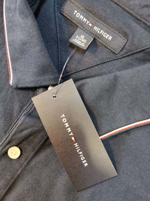 TOMMY HILFIGER - Tricou albastru guler polo